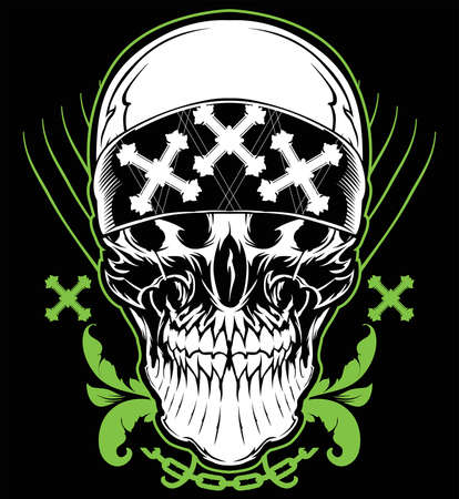 Skull Gangster Illustrationのイラスト素材