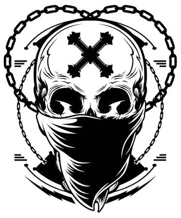 Skull Gangster Illustrationのイラスト素材