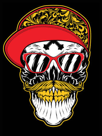Skull Gangster Illustrationのイラスト素材