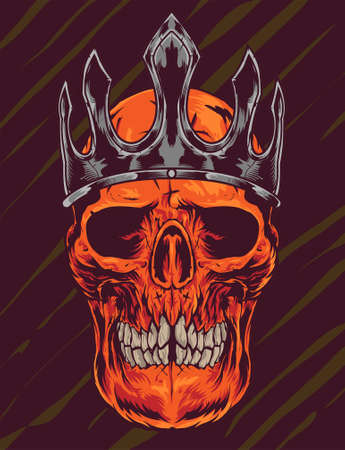 Skull Crown Vector Illustrationのイラスト素材