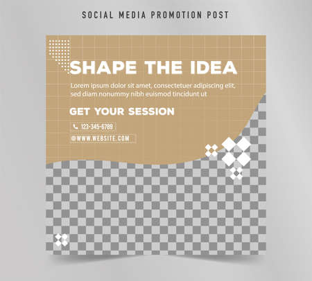 Social media post for promotion promo engagement square modern minimal advertising course community projectのイラスト素材