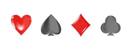 Playing Card Suit Icons Best for Casino Games Poker Apps Decorative UI Elements or Premium Badges