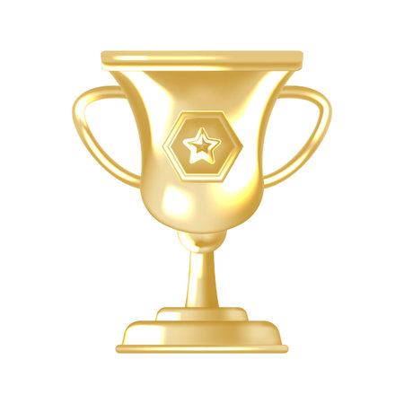 Classic Gold Cup Icon Best for Sports Events Rewards Apps and Achievement Badge Graphicsのイラスト素材