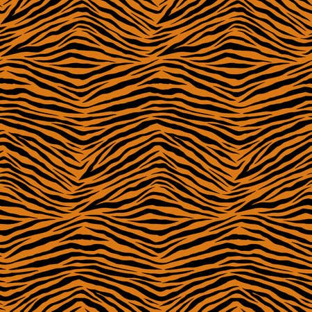 Simple Tiger Animal Motif Vector Seamless Pattern Designのイラスト素材