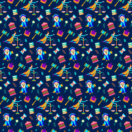 Justice Vector Seamless Pattern. Awesome for classic product design, fabric, backgrounds, invitations, packaging design projects. Surface pattern design.のイラスト素材