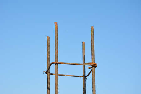 Part of a iron rusty frame isolatedの写真素材