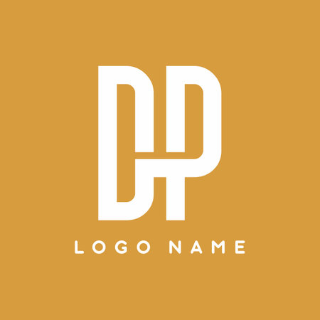 DT initial letter white gold vector logo template for business brandingのイラスト素材
