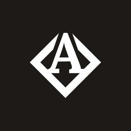 Square shape with A letter inside logo vector templateのイラスト素材