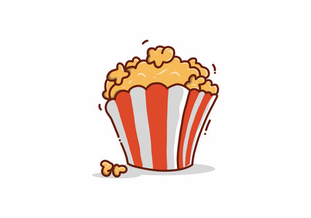 Simple illustration of pop corn designのイラスト素材