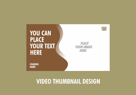 Colorful and unique of editable video thumbnail designのイラスト素材