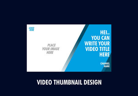 Colorful and unique of editable video thumbnail designのイラスト素材
