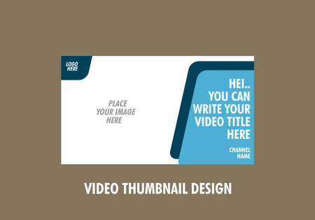 Colorful and unique of editable video thumbnail designのイラスト素材