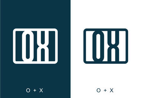 initial letter text of OX designのイラスト素材
