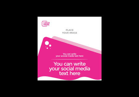 Colorful social media post design graphicのイラスト素材