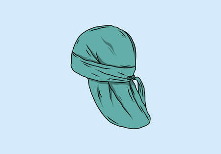 Blue color of durag illustration designのイラスト素材