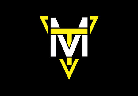MT or TM initial letter designのイラスト素材