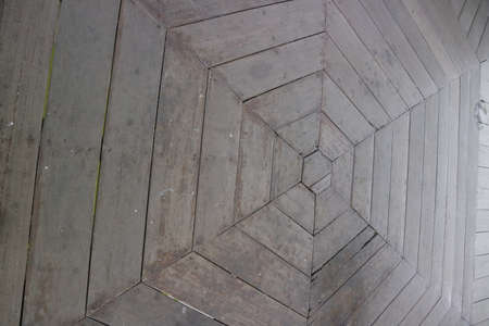 aesthetic octagon shaped wooden floor photoの写真素材