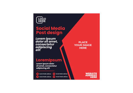 Colorful social media post graphic designのイラスト素材