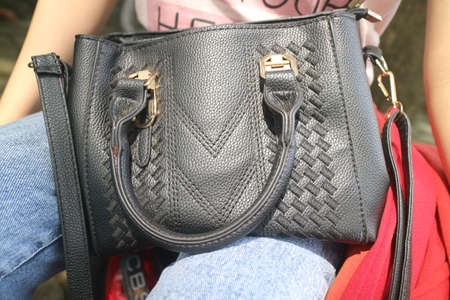 The beautiful black women's bag photo