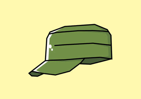 Green color of adventure cap designのイラスト素材
