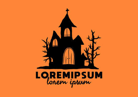 Scary Halloween ghost stuff illustration designのイラスト素材