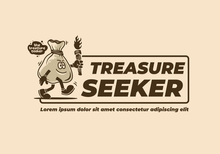 Mascot art illustration design of money sackのイラスト素材