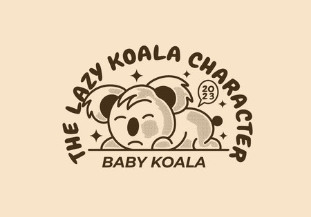 The character design of baby koala sleepのイラスト素材