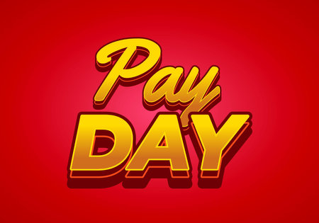 Payday. Text effect design in 3D style with good colorsのイラスト素材
