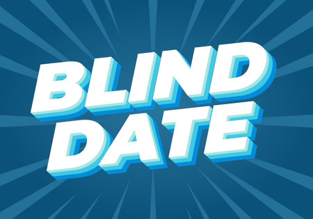 Blind date. Text effect design in 3D style with eye catching colorsのイラスト素材