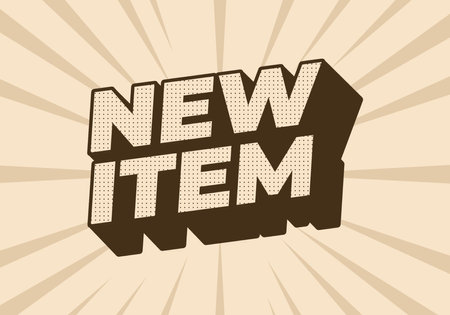 New item. Text effect design in 3D style for print ad purposeのイラスト素材