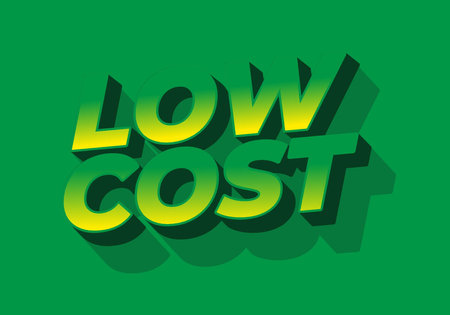 Low cost. Text effect design in 3D style for promotional ads