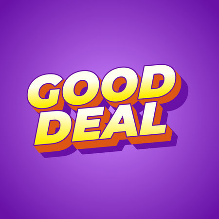 Good deal. Text effect design in bold font with 3D style, good for digital ads or social mediaのイラスト素材