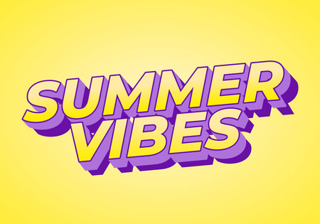 Summer vibes. Cheerful and dynamic typography perfect for posters, t shirts, invitations, and seasonal graphic designsのイラスト素材