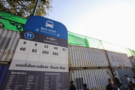 Bangkok, THAILAND - March 20, 2021: Thai Government block the Sanam Luang by containers, Razor Barbed Wire and Shading Net for protect Restricted area from Pro-democracy Protesters.のeditorial素材