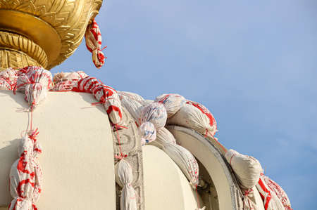 Bangkok, THAILAND - August 18, 2021: Pro-democracy protesters  "Thalufah" gather at Democracy Monument for political symbolic expression and Protest government about failed Covid-19 management.のeditorial素材