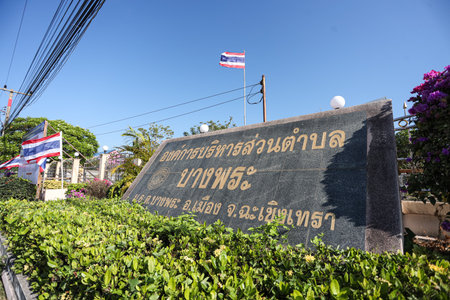 Chachoengsao, THAILAND - November 28, 2021: The first time of Subdistrict Administrative Organization election in 8 years after the coup. under the situation of Coronavirus outbreak (COVID-19).のeditorial素材