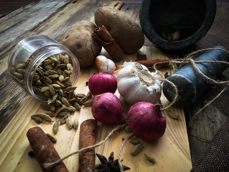herb and spices for cookingの写真素材