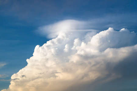 Blue sky with white clouds.