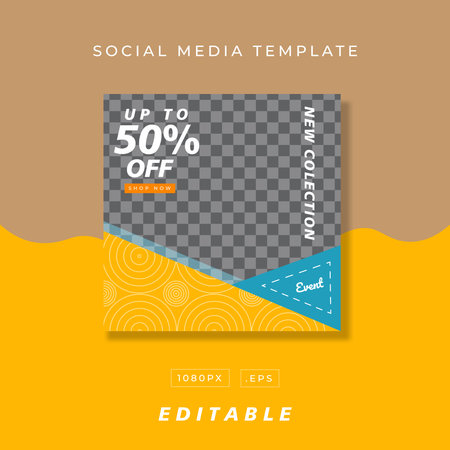 Social media template. Suitable for online stores in promoting a product or brandのイラスト素材
