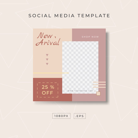 social media post template for valentine's day with love themeのイラスト素材