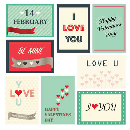 Happy valentines day and weeding cardsのイラスト素材