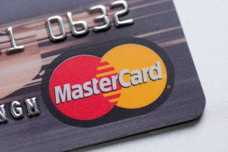 Bangkok, Thailand - 24 feb 2016 : close up of credit cards , master card   , product shotのeditorial素材