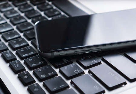 Mobile phone and laptop