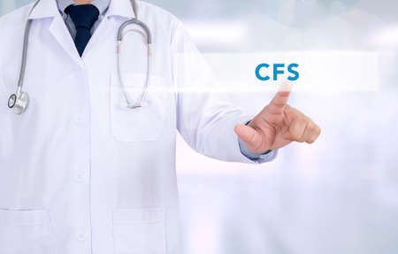 CFS CONCEPT (Consolidated Financial Statement) Medicine doctor working with computer interface as medicalの写真素材