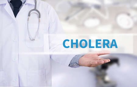 CHOLERA Medicine doctor hand workingの写真素材