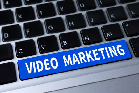 VIDEO MARKETING a message on keyboardの写真素材