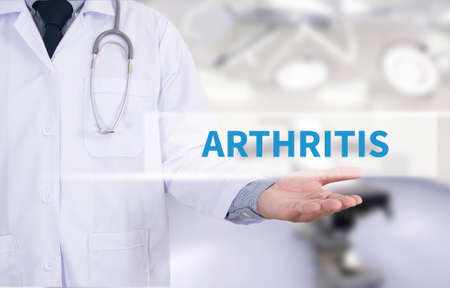 ARTHRITIS Medicine doctor hand workingの写真素材