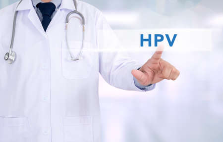 HPV CONCEPT Medicine doctor working with computer interface as medicalの写真素材