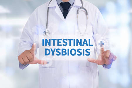 INTESTINAL DYSBIOSIS Medicine doctor hand working