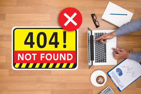 Not Found 404 Error Failure Warning Problemの写真素材